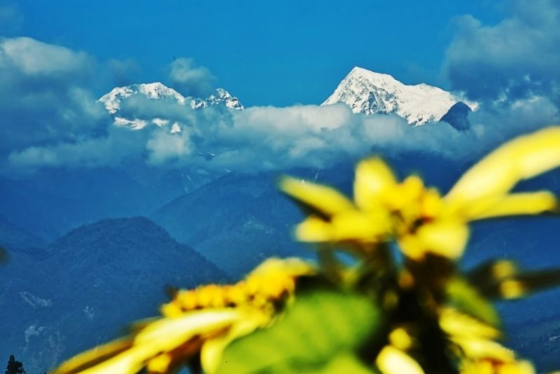A view of mighty kanchanjanga from Yuksom Sikkim
