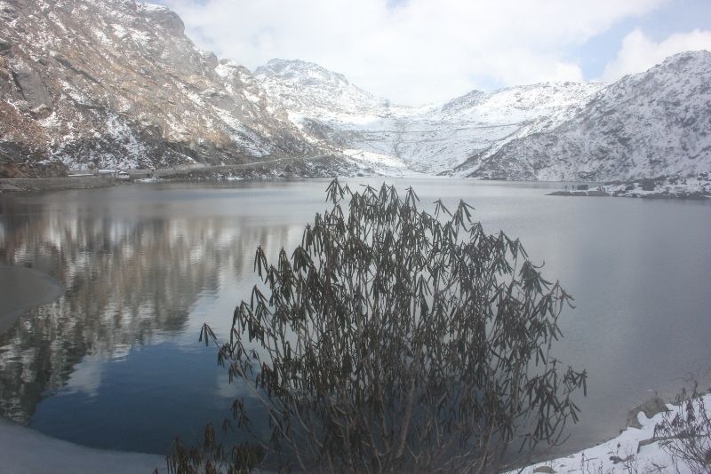 A beautiful view of frozen changu lake