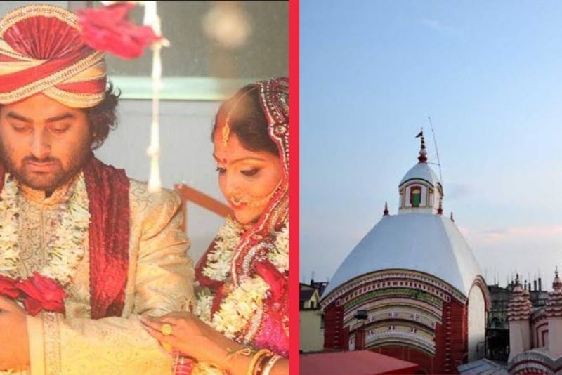 Image Showing Arijit Singh's wedding with Koel Roy at the Tarapith Temple in West Bengal, Arijit Singh Wife, koel roy age, is arijit singh married