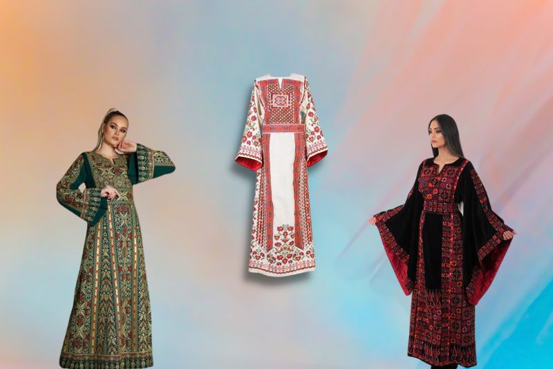 Image showing palestinian thobe, palestinian thobe wedding, palestinian thobe dress, palestian thobe pattern, palestinian thobe history, palestinian thobes near me