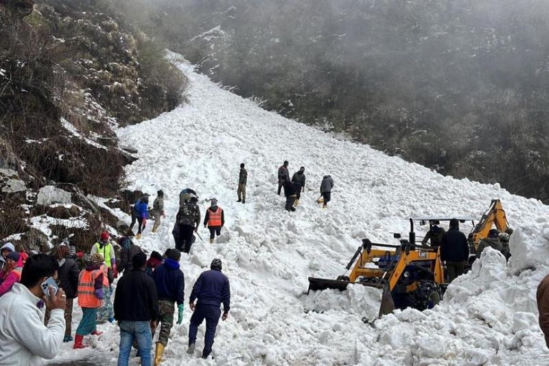 Image of the rescue operations underway to highlight the efforts of the authorities and rescue teams at the spot, 