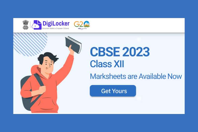 Image demonstrating the process of using the DigiLocker app for 2023 CBSE Result