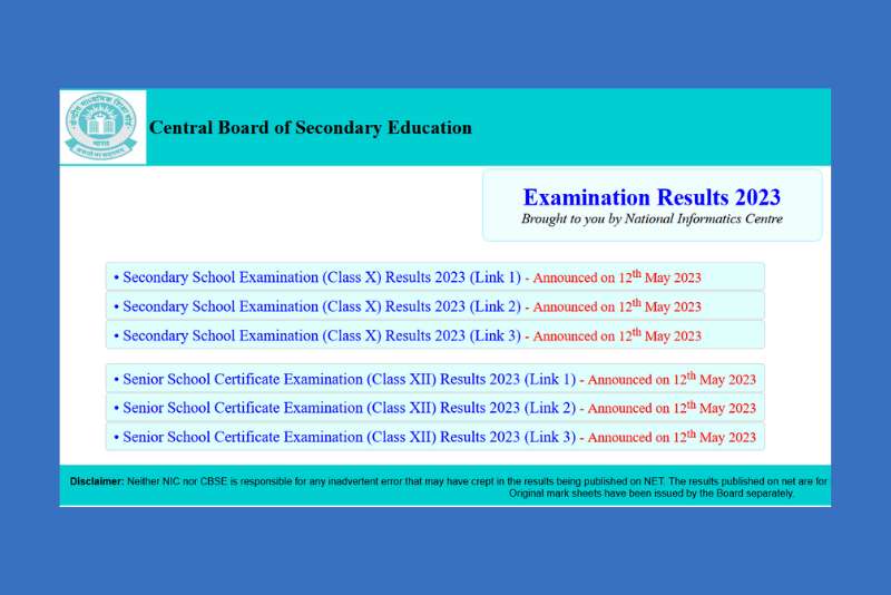 Image illustrating the step-by-step process to access the official CBSE result 2023