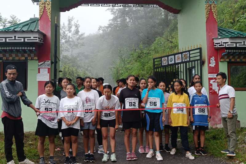rhenock government college students actively spreading awareness about plastic pollution via marathon