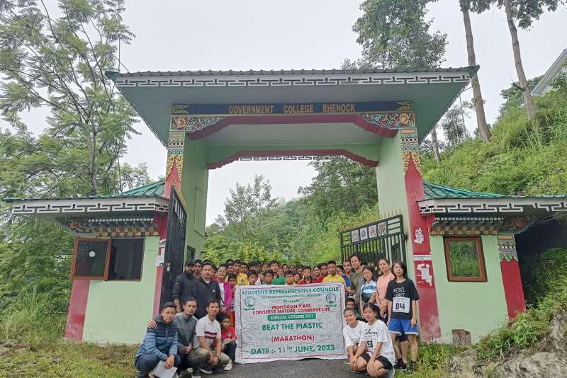 sikkim govt college rhenock marathon for environmental conservation