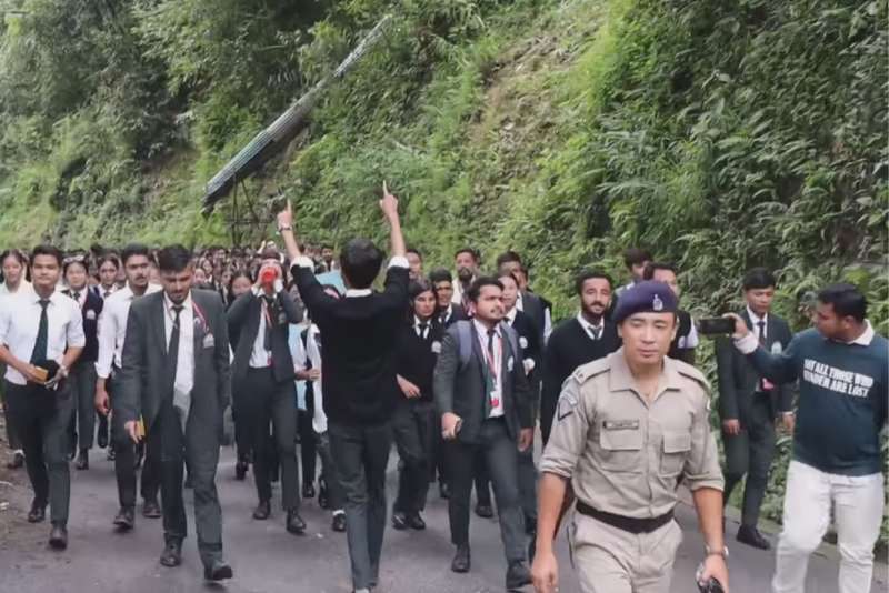 Sikkim Students Rally for Justice Following Padam Gurung's Death