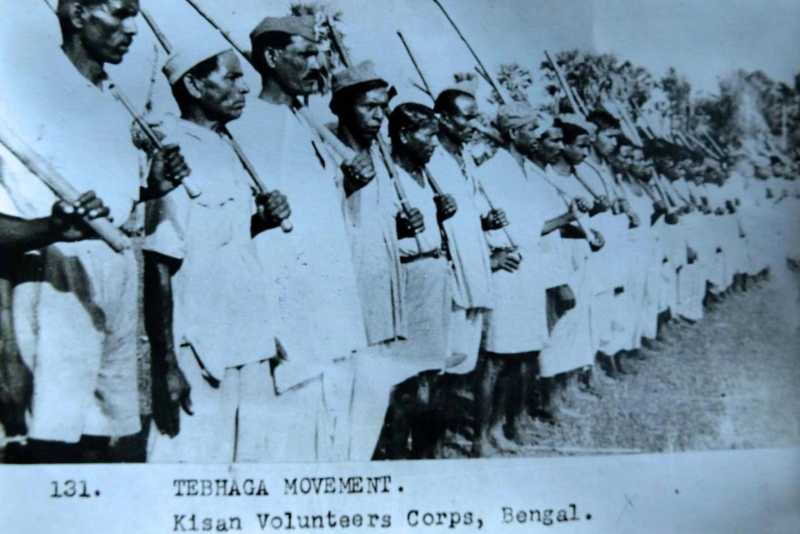 Image showing peasant-led tebhaga movement representing the long-standing tradition of rural mobilization in West Bengal, west bengal violent rural elections
