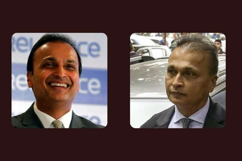 An image contrasting Anil Ambani's affluent days with his more challenging times.