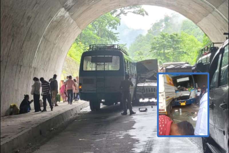 Collision Inside Tunnel Leaves 5 Injured in Singtam, Sikkim