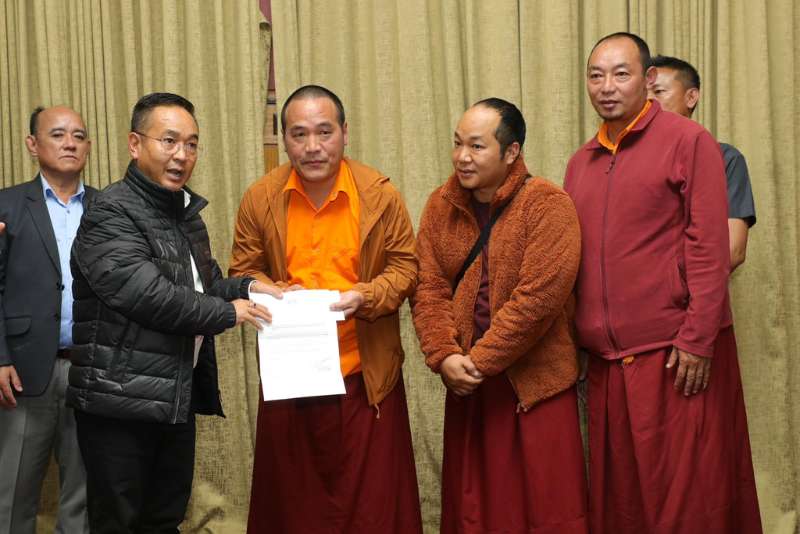 Sikkim's Chief Minister lending a helping hand to those in need.
