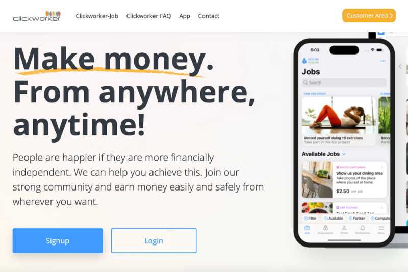 clickworker secret money making website
