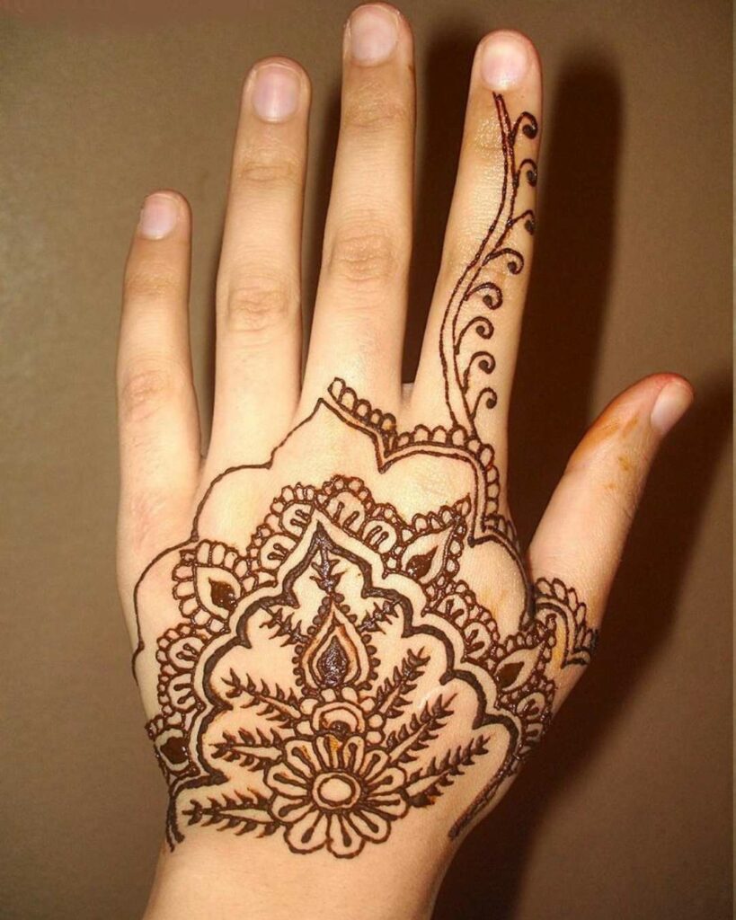 easy mehndi designs geometric symmetry